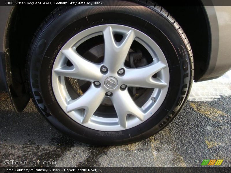 Gotham Gray Metallic / Black 2008 Nissan Rogue SL AWD