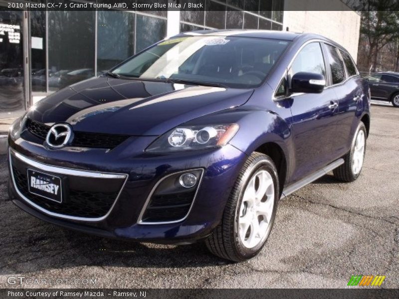 Stormy Blue Mica / Black 2010 Mazda CX-7 s Grand Touring AWD