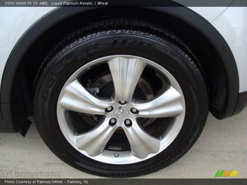 Liquid Platinum Metallic / Wheat 2009 Infiniti FX 35 AWD