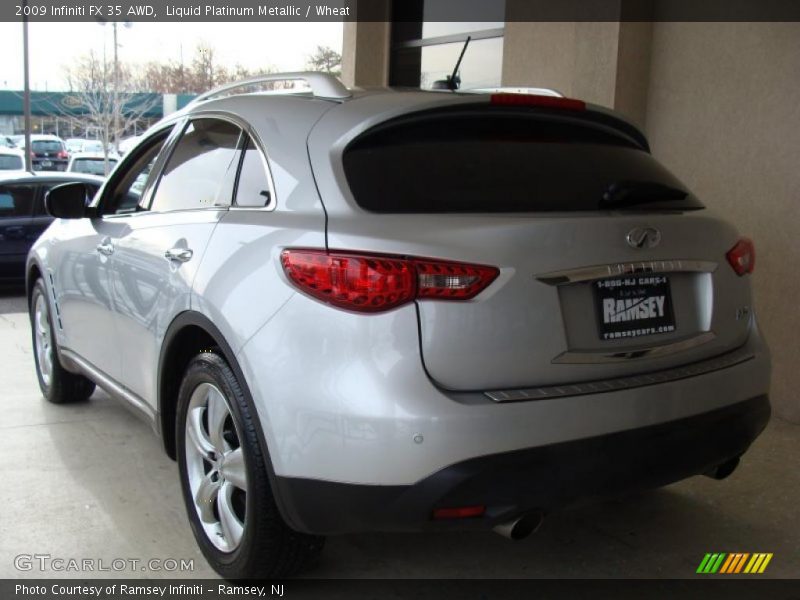 Liquid Platinum Metallic / Wheat 2009 Infiniti FX 35 AWD