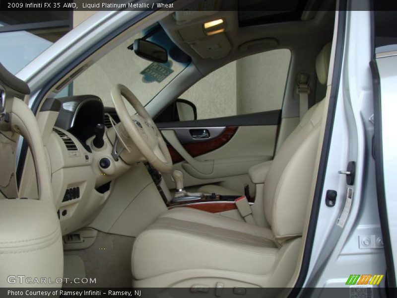 Liquid Platinum Metallic / Wheat 2009 Infiniti FX 35 AWD