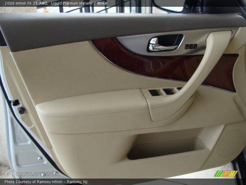 Liquid Platinum Metallic / Wheat 2009 Infiniti FX 35 AWD