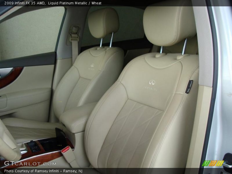 Liquid Platinum Metallic / Wheat 2009 Infiniti FX 35 AWD