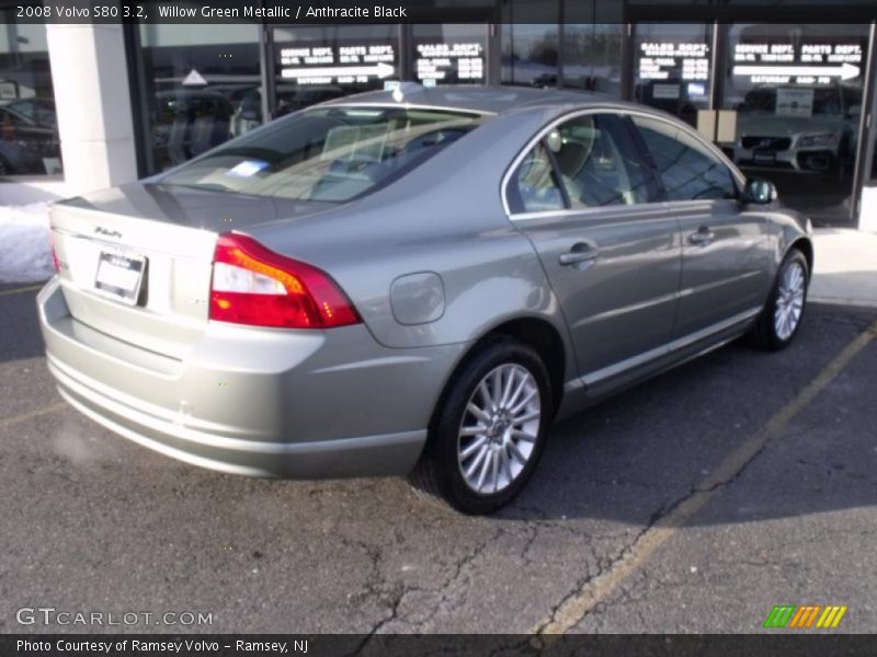 Willow Green Metallic / Anthracite Black 2008 Volvo S80 3.2