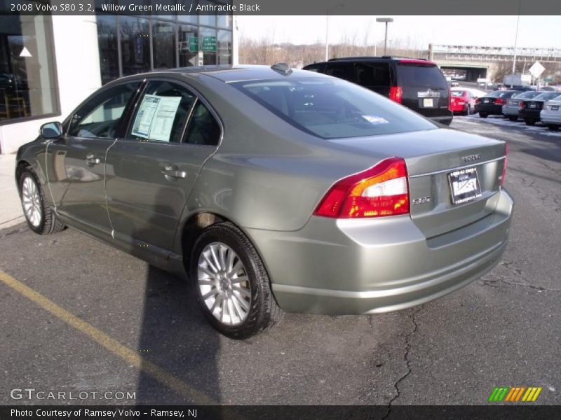 Willow Green Metallic / Anthracite Black 2008 Volvo S80 3.2