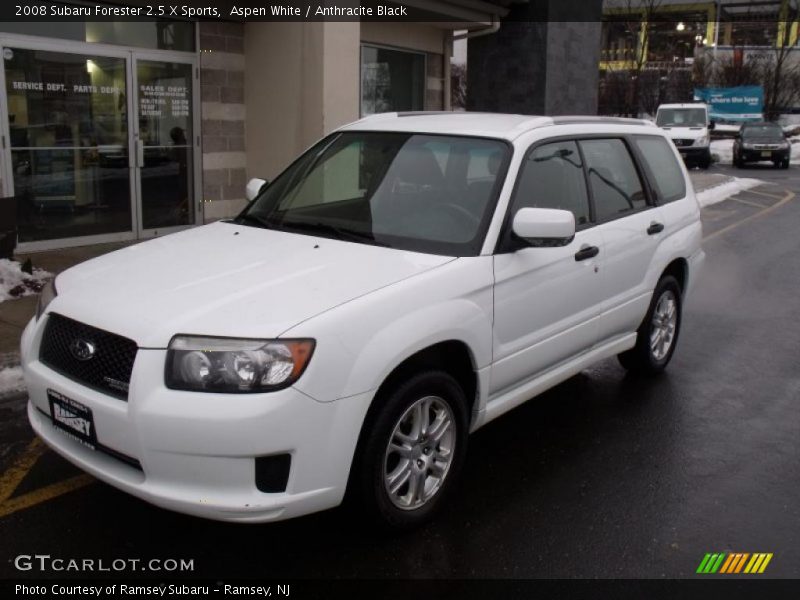 Aspen White / Anthracite Black 2008 Subaru Forester 2.5 X Sports