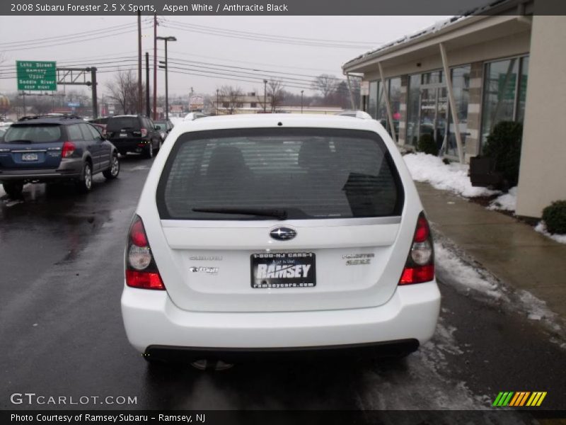 Aspen White / Anthracite Black 2008 Subaru Forester 2.5 X Sports