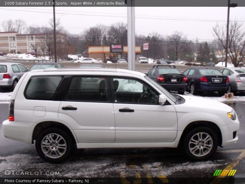 Aspen White / Anthracite Black 2008 Subaru Forester 2.5 X Sports