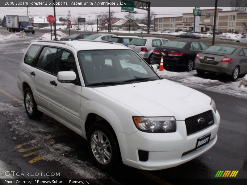 Aspen White / Anthracite Black 2008 Subaru Forester 2.5 X Sports