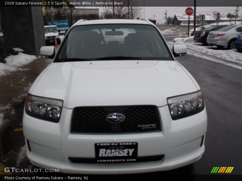 Aspen White / Anthracite Black 2008 Subaru Forester 2.5 X Sports