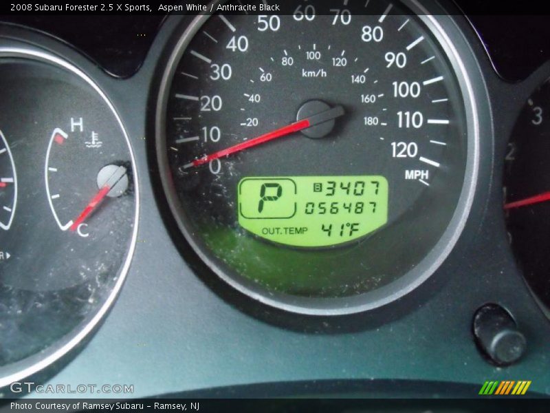 Aspen White / Anthracite Black 2008 Subaru Forester 2.5 X Sports
