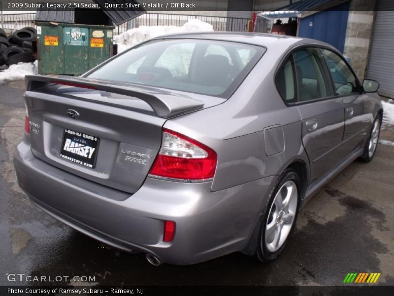 Quartz Silver Metallic / Off Black 2009 Subaru Legacy 2.5i Sedan