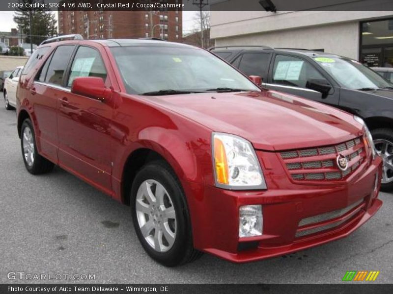 Crystal Red / Cocoa/Cashmere 2009 Cadillac SRX 4 V6 AWD