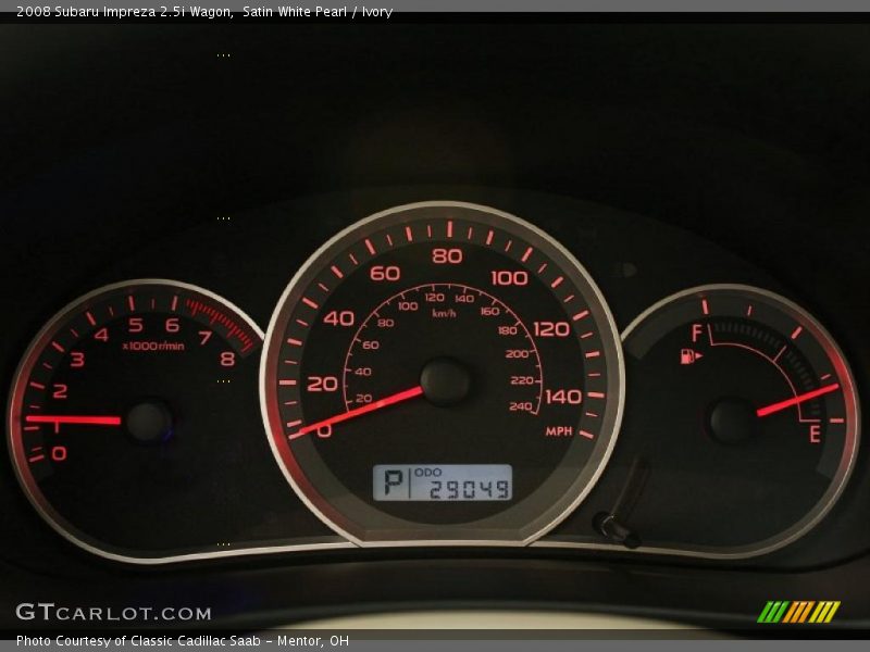 Satin White Pearl / Ivory 2008 Subaru Impreza 2.5i Wagon