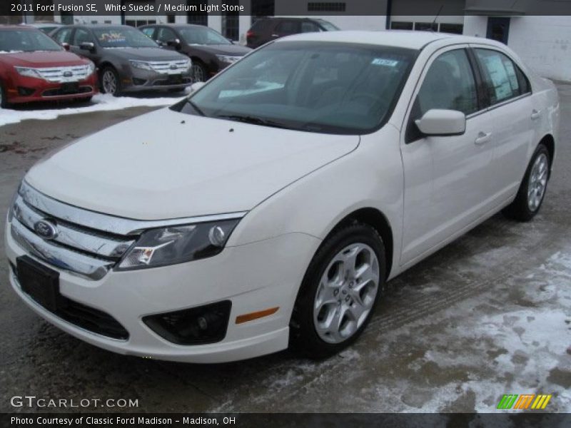 White Suede / Medium Light Stone 2011 Ford Fusion SE