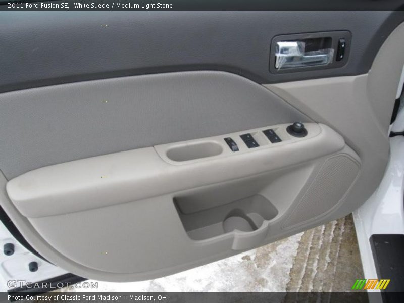 White Suede / Medium Light Stone 2011 Ford Fusion SE