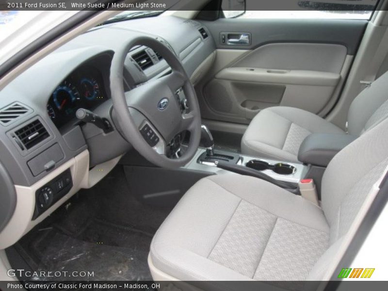 White Suede / Medium Light Stone 2011 Ford Fusion SE