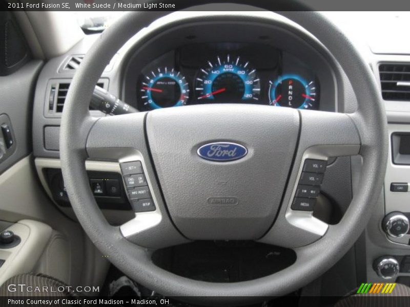 White Suede / Medium Light Stone 2011 Ford Fusion SE