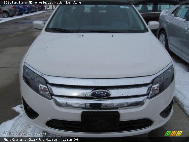 White Suede / Medium Light Stone 2011 Ford Fusion SE