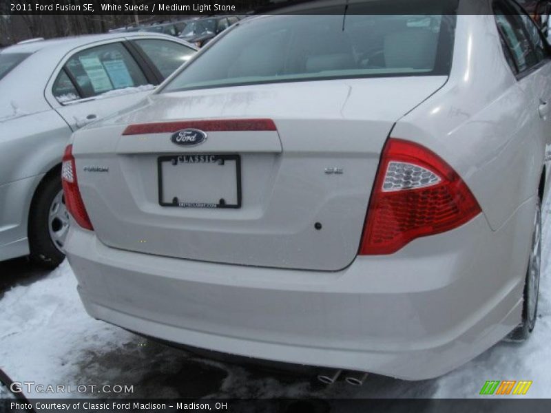 White Suede / Medium Light Stone 2011 Ford Fusion SE