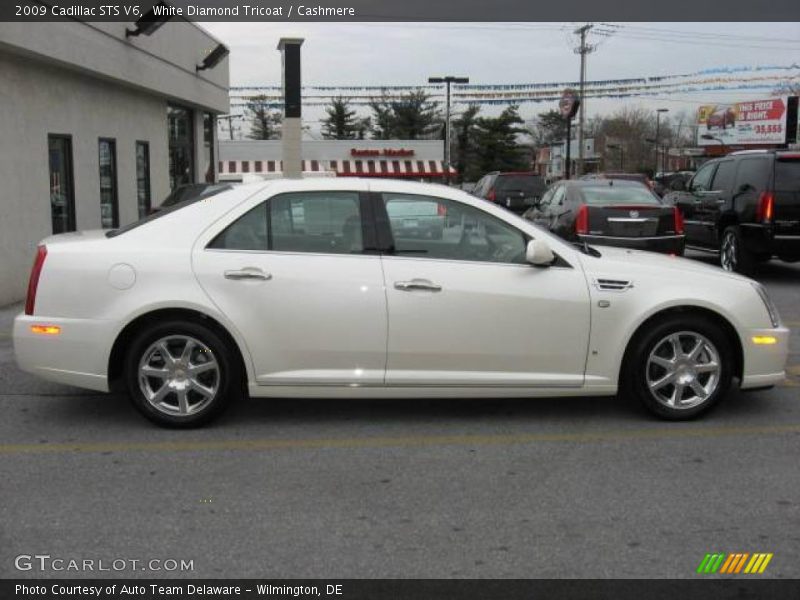 White Diamond Tricoat / Cashmere 2009 Cadillac STS V6