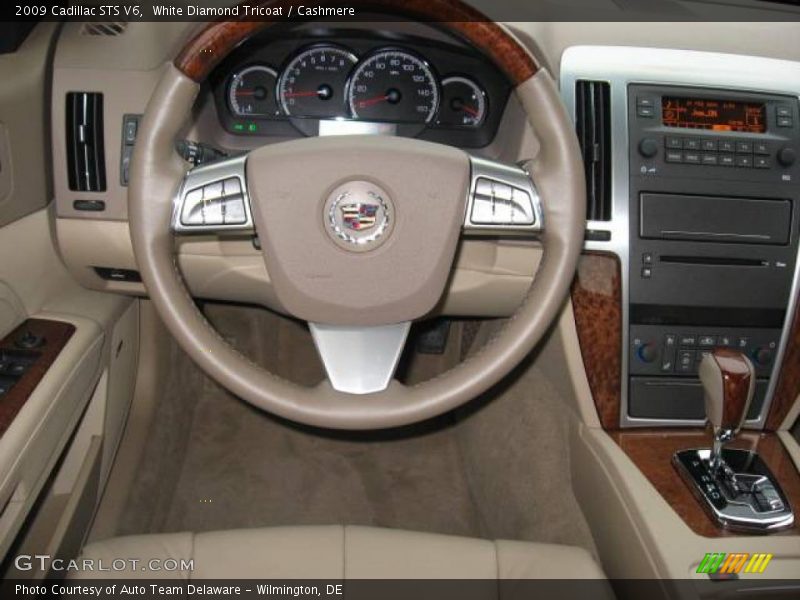 White Diamond Tricoat / Cashmere 2009 Cadillac STS V6