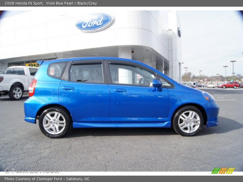 Vivid Blue Pearl / Black/Grey 2008 Honda Fit Sport