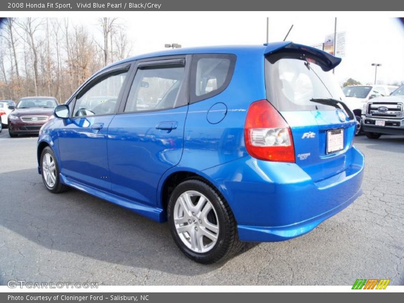 Vivid Blue Pearl / Black/Grey 2008 Honda Fit Sport