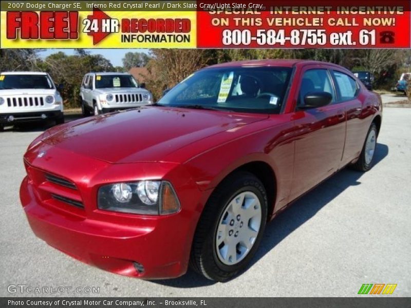 Inferno Red Crystal Pearl / Dark Slate Gray/Light Slate Gray 2007 Dodge Charger SE