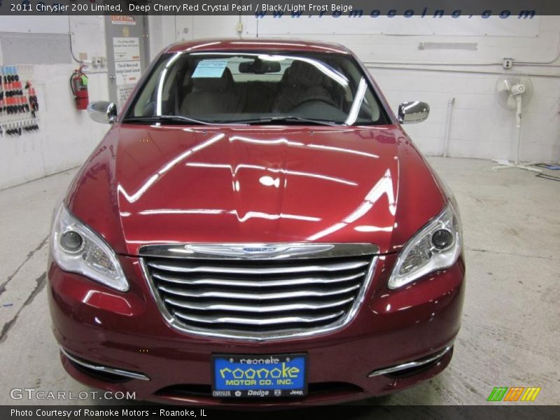 Deep Cherry Red Crystal Pearl / Black/Light Frost Beige 2011 Chrysler 200 Limited