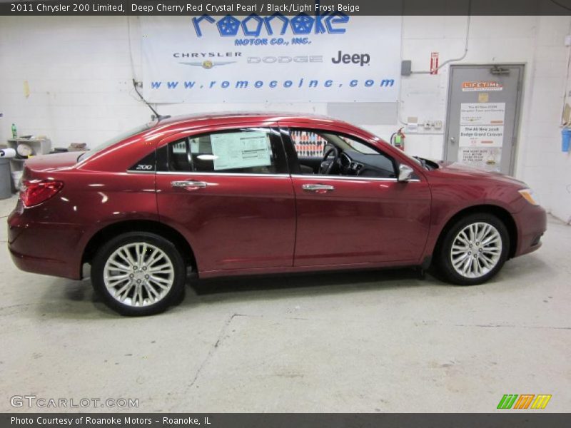 Deep Cherry Red Crystal Pearl / Black/Light Frost Beige 2011 Chrysler 200 Limited