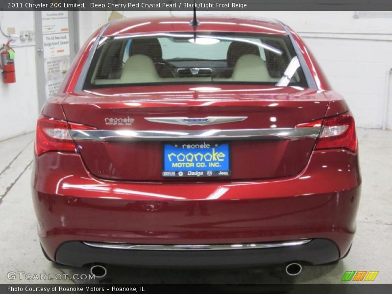 Deep Cherry Red Crystal Pearl / Black/Light Frost Beige 2011 Chrysler 200 Limited