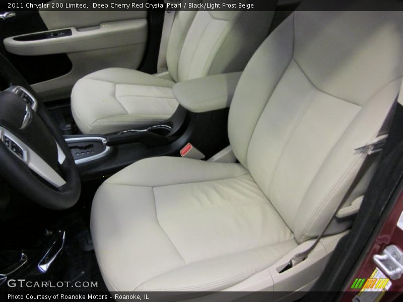 Deep Cherry Red Crystal Pearl / Black/Light Frost Beige 2011 Chrysler 200 Limited