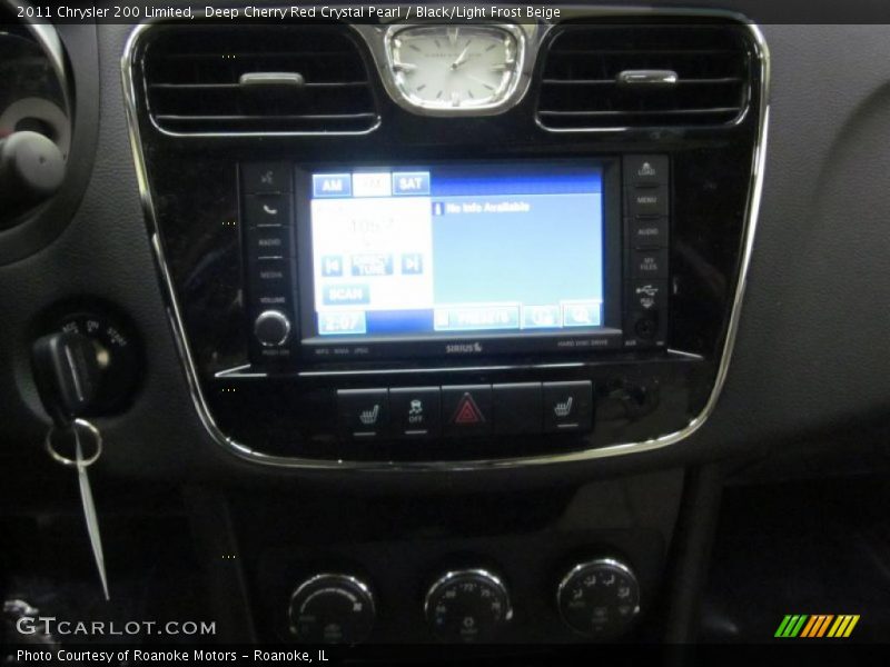 Deep Cherry Red Crystal Pearl / Black/Light Frost Beige 2011 Chrysler 200 Limited