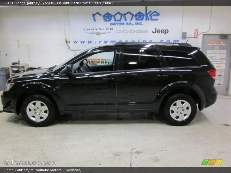 Brilliant Black Crystal Pearl / Black 2011 Dodge Journey Express