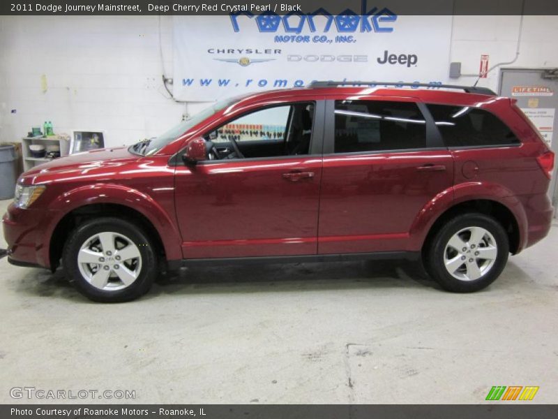 Deep Cherry Red Crystal Pearl / Black 2011 Dodge Journey Mainstreet