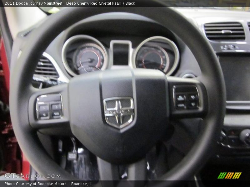 Deep Cherry Red Crystal Pearl / Black 2011 Dodge Journey Mainstreet