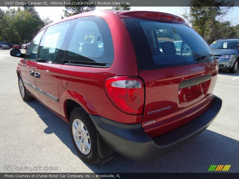 Inferno Red Crystal Pearl / Medium Slate Gray 2007 Dodge Caravan SE