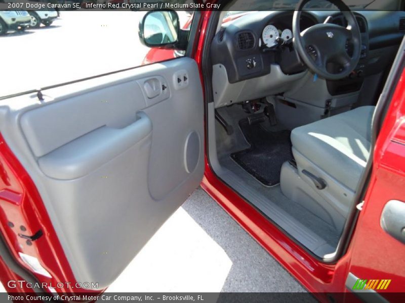 Inferno Red Crystal Pearl / Medium Slate Gray 2007 Dodge Caravan SE