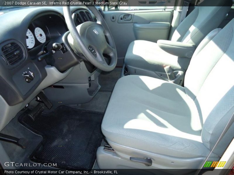 Inferno Red Crystal Pearl / Medium Slate Gray 2007 Dodge Caravan SE