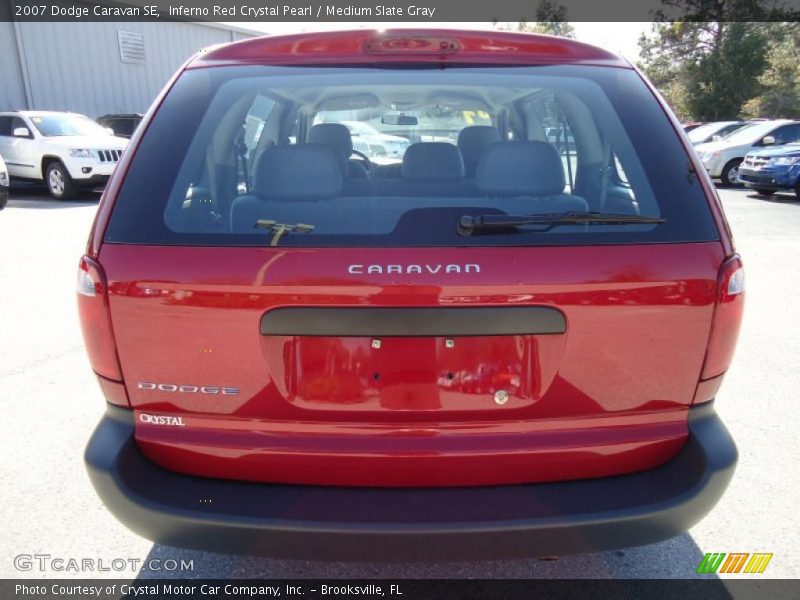 Inferno Red Crystal Pearl / Medium Slate Gray 2007 Dodge Caravan SE