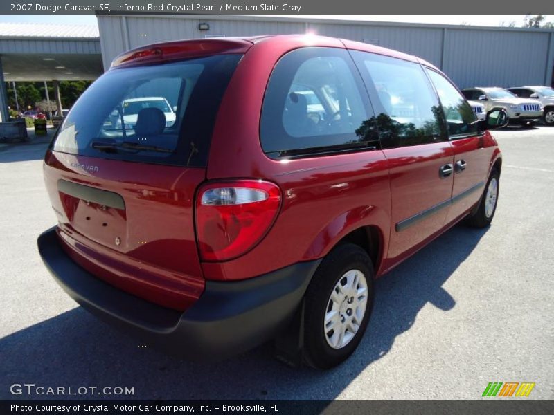 Inferno Red Crystal Pearl / Medium Slate Gray 2007 Dodge Caravan SE