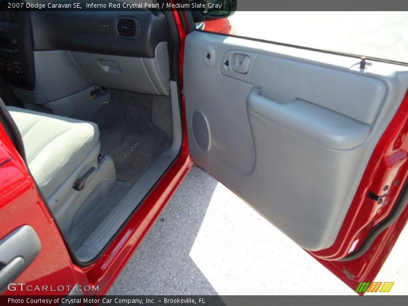 Inferno Red Crystal Pearl / Medium Slate Gray 2007 Dodge Caravan SE