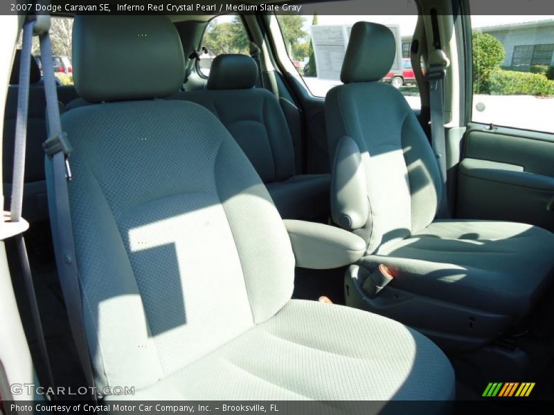 Inferno Red Crystal Pearl / Medium Slate Gray 2007 Dodge Caravan SE