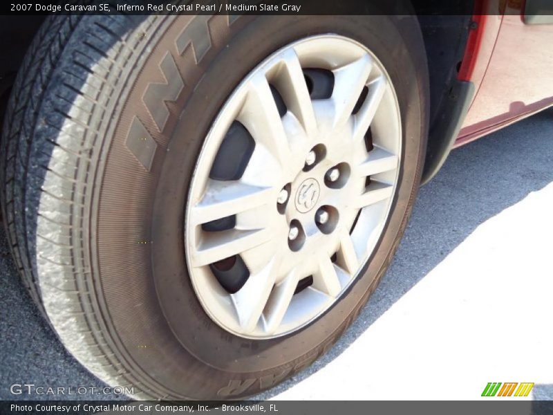 Inferno Red Crystal Pearl / Medium Slate Gray 2007 Dodge Caravan SE