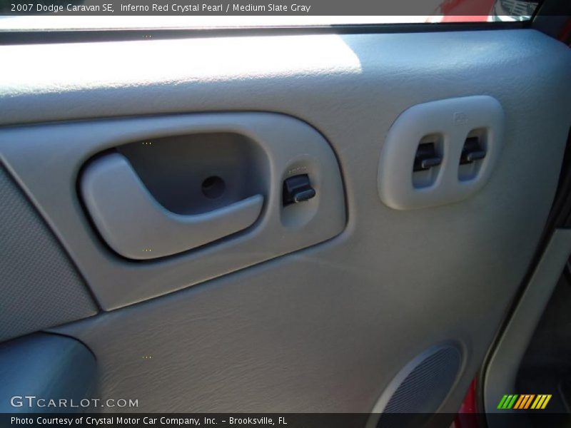 Inferno Red Crystal Pearl / Medium Slate Gray 2007 Dodge Caravan SE