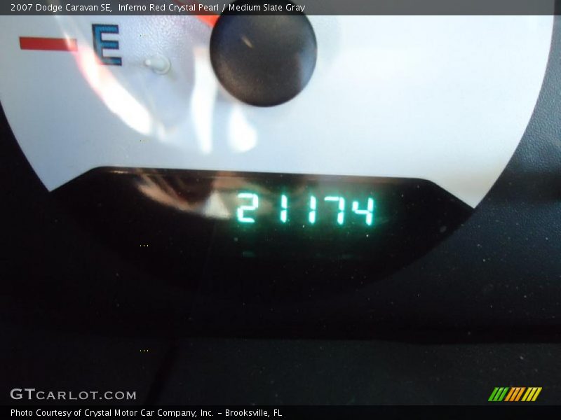 Inferno Red Crystal Pearl / Medium Slate Gray 2007 Dodge Caravan SE