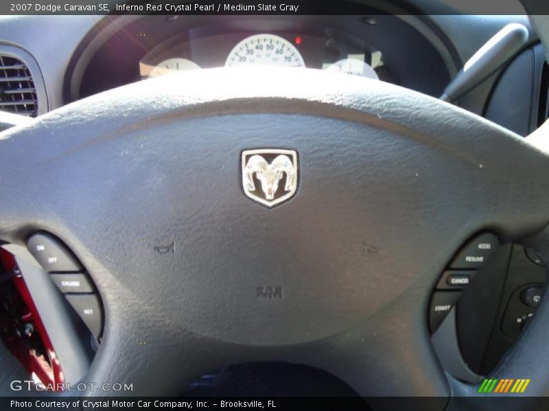 Inferno Red Crystal Pearl / Medium Slate Gray 2007 Dodge Caravan SE