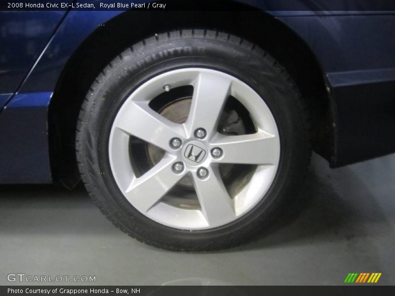 Royal Blue Pearl / Gray 2008 Honda Civic EX-L Sedan