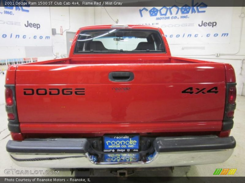 Flame Red / Mist Gray 2001 Dodge Ram 1500 ST Club Cab 4x4
